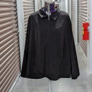 Croft & Barrow Women's Stretch Black Suede Faux Jacket